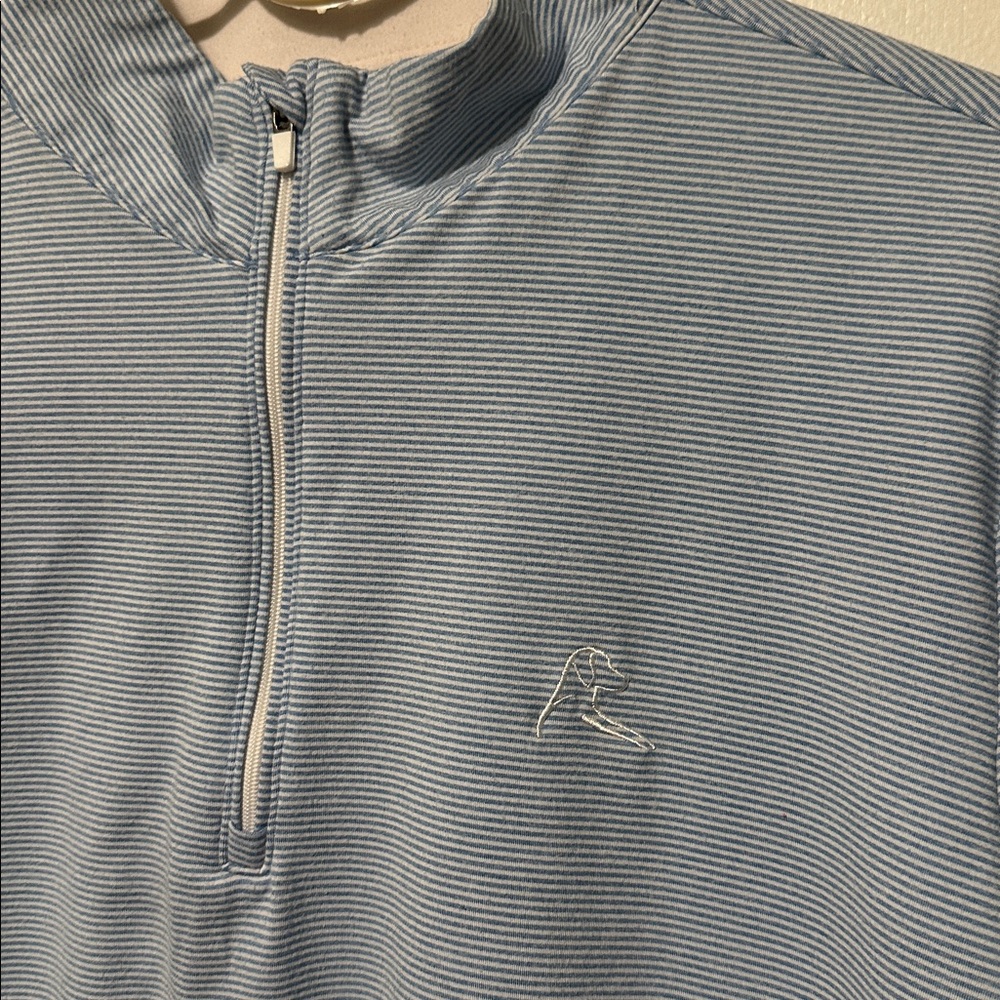 Rhoback Women's Blue white Quarter-Zip Performance Top size XL - Picture 2 of 5